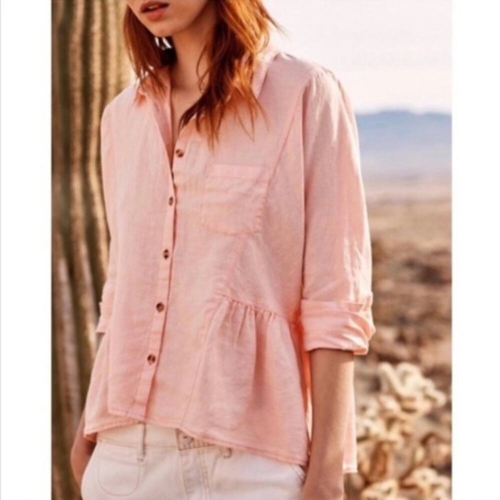 Anthro Holding Horses McKenzie Linen Top